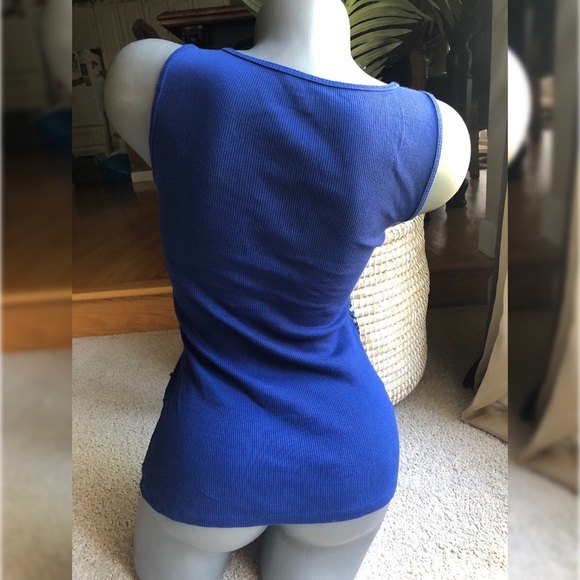 NWOT Express blue sequin tank top - Picture 2 of 3